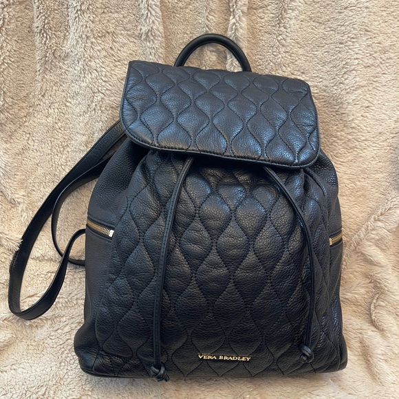Vera Bradley Handbags - Vera Bradley Quilted Leather Backpack Purse